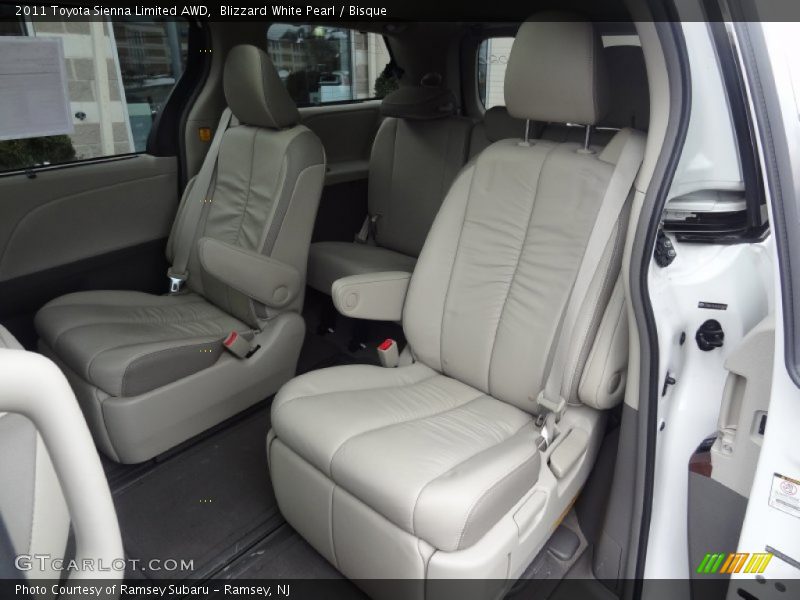 Rear Seat of 2011 Sienna Limited AWD