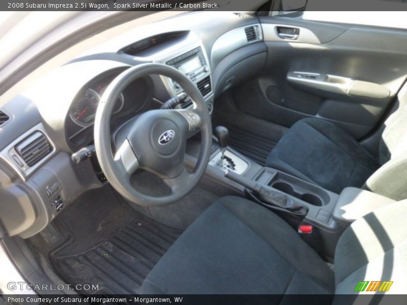 Carbon Black Interior - 2008 Impreza 2.5i Wagon 