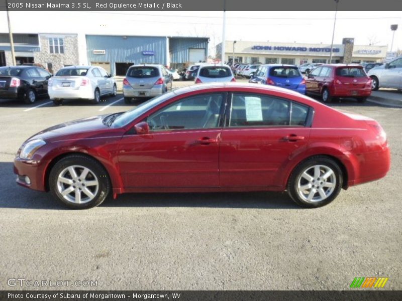 Red Opulence Metallic / Black 2005 Nissan Maxima 3.5 SL