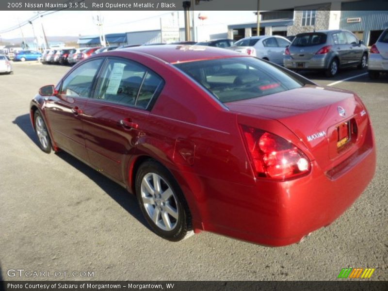 Red Opulence Metallic / Black 2005 Nissan Maxima 3.5 SL