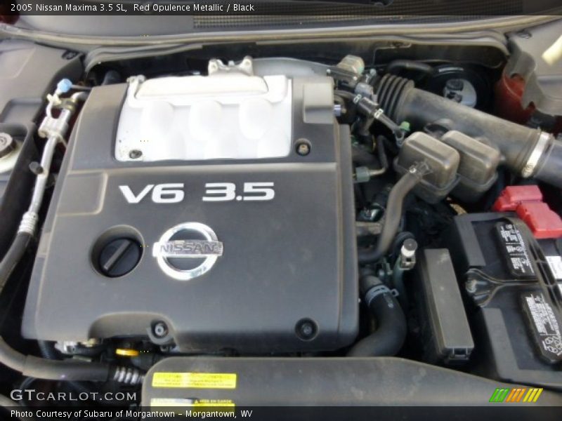 Red Opulence Metallic / Black 2005 Nissan Maxima 3.5 SL