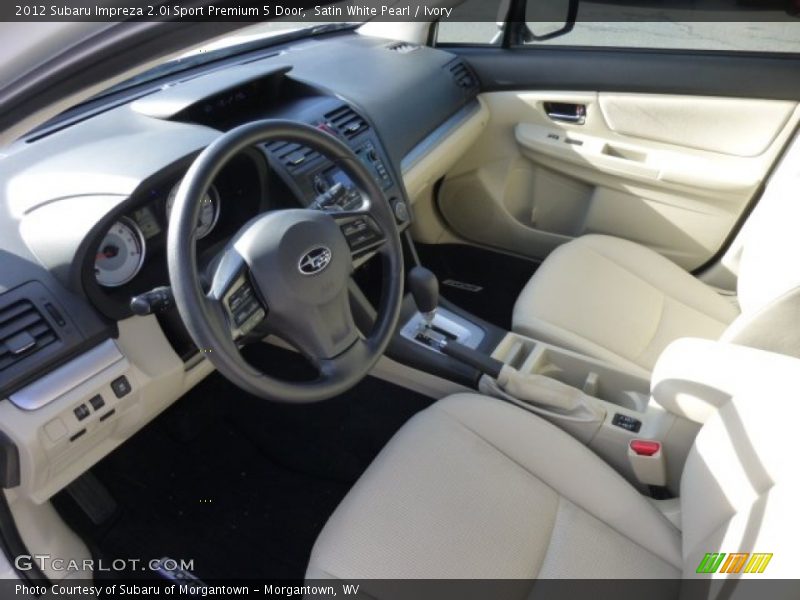 Ivory Interior - 2012 Impreza 2.0i Sport Premium 5 Door 