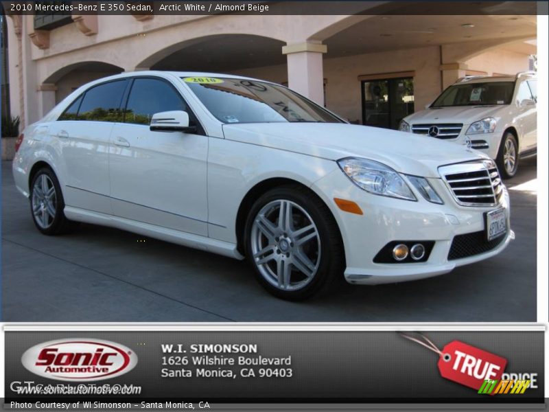Arctic White / Almond Beige 2010 Mercedes-Benz E 350 Sedan