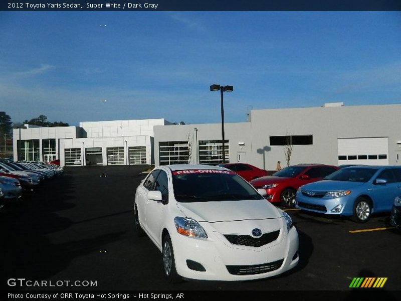 Super White / Dark Gray 2012 Toyota Yaris Sedan
