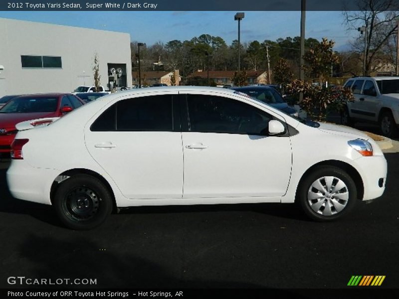 Super White / Dark Gray 2012 Toyota Yaris Sedan