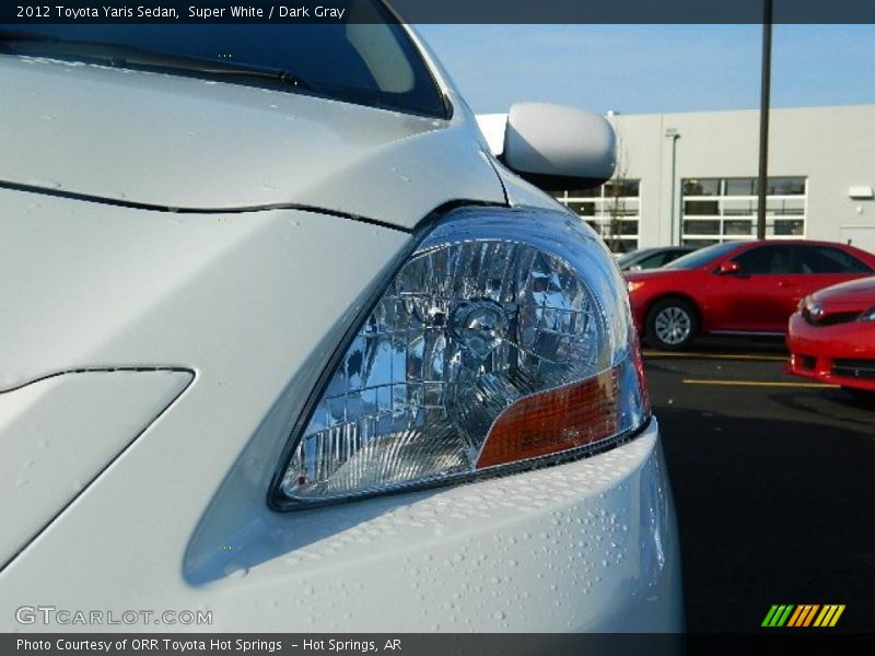 Super White / Dark Gray 2012 Toyota Yaris Sedan