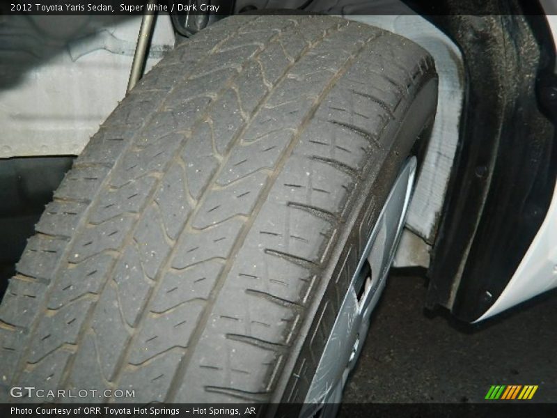 Super White / Dark Gray 2012 Toyota Yaris Sedan