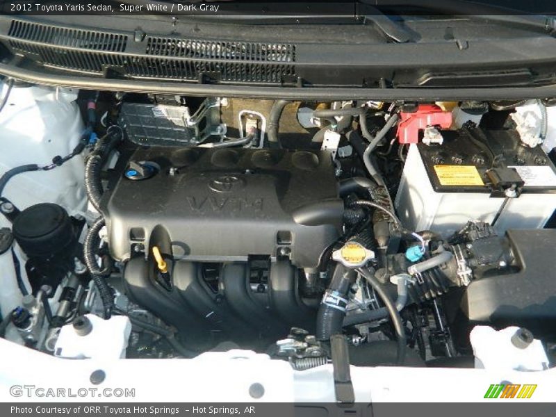 Super White / Dark Gray 2012 Toyota Yaris Sedan