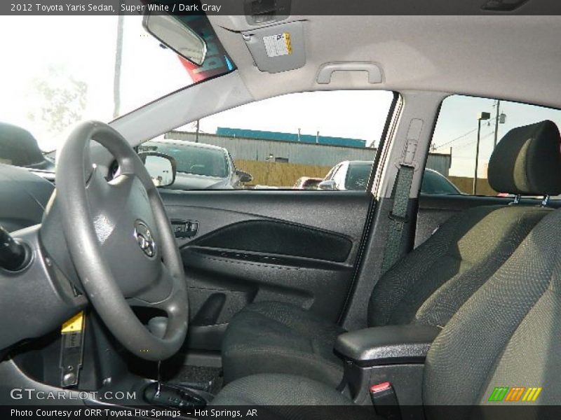 Super White / Dark Gray 2012 Toyota Yaris Sedan