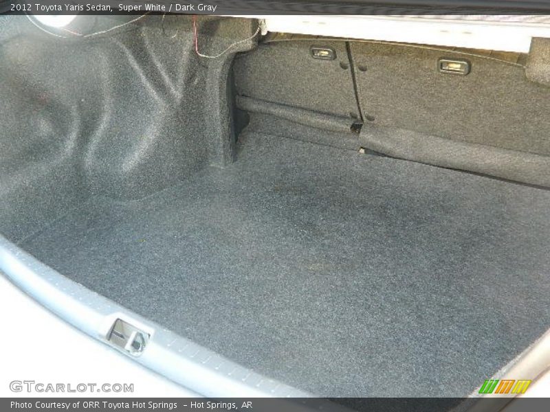 Super White / Dark Gray 2012 Toyota Yaris Sedan