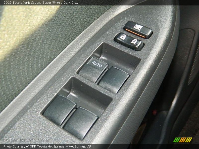 Super White / Dark Gray 2012 Toyota Yaris Sedan
