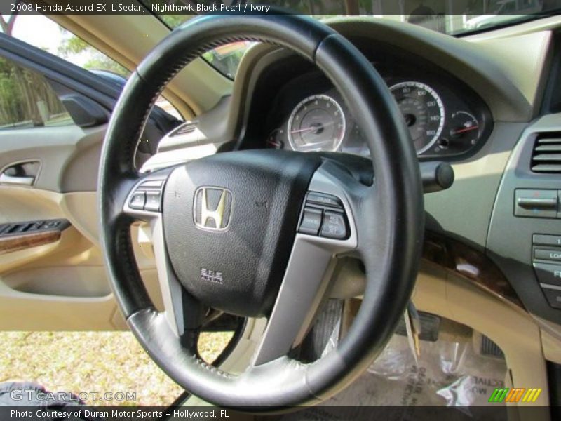 Nighthawk Black Pearl / Ivory 2008 Honda Accord EX-L Sedan