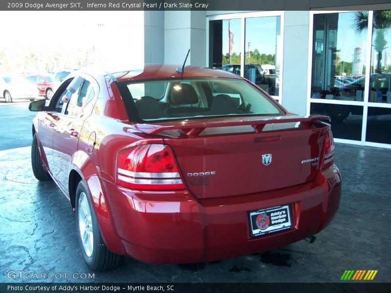 Inferno Red Crystal Pearl / Dark Slate Gray 2009 Dodge Avenger SXT