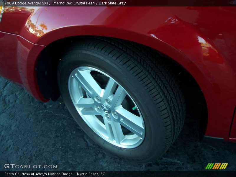 Inferno Red Crystal Pearl / Dark Slate Gray 2009 Dodge Avenger SXT