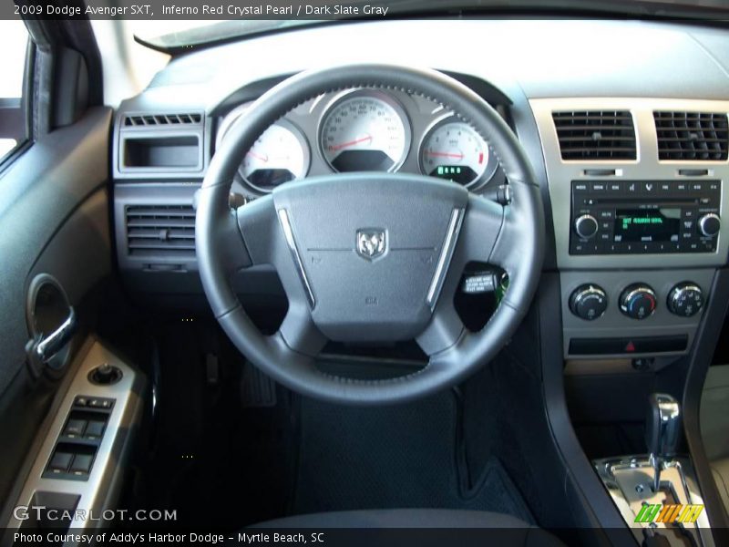 Inferno Red Crystal Pearl / Dark Slate Gray 2009 Dodge Avenger SXT