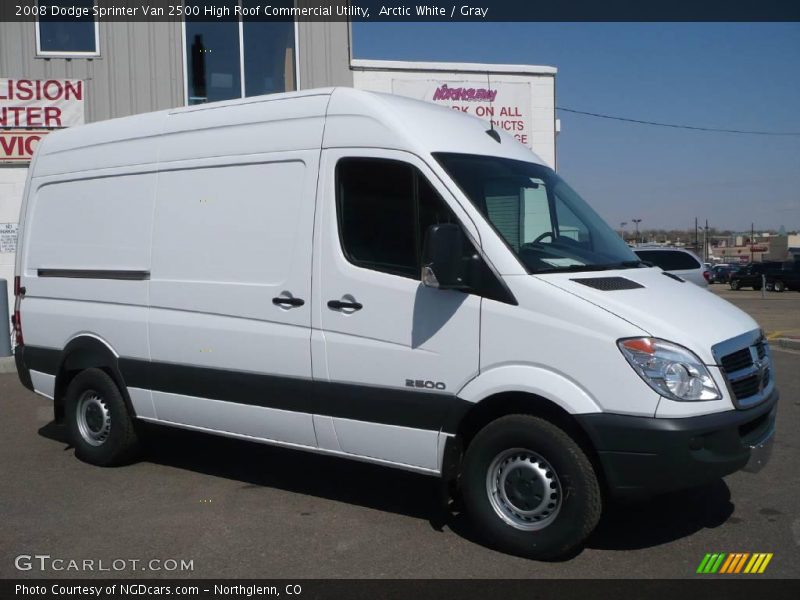 Arctic White / Gray 2008 Dodge Sprinter Van 2500 High Roof Commercial Utility
