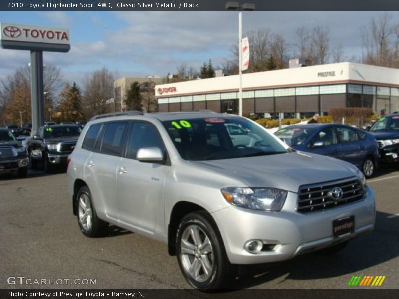 Classic Silver Metallic / Black 2010 Toyota Highlander Sport 4WD