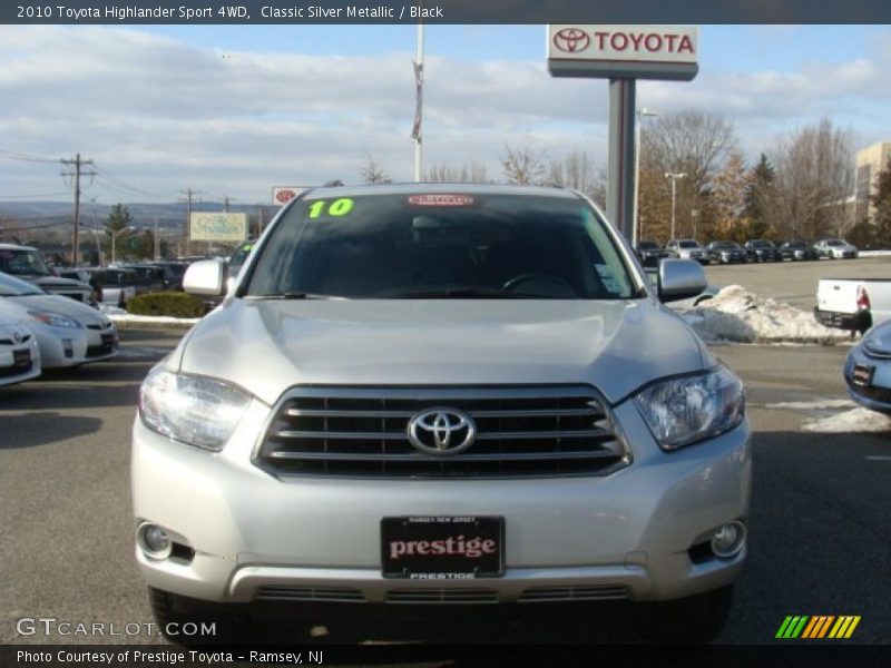 Classic Silver Metallic / Black 2010 Toyota Highlander Sport 4WD