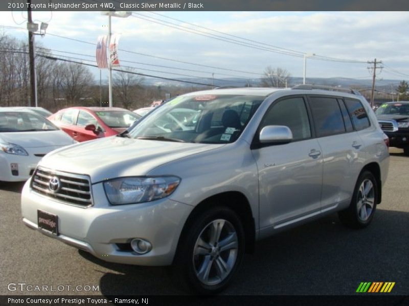 Classic Silver Metallic / Black 2010 Toyota Highlander Sport 4WD