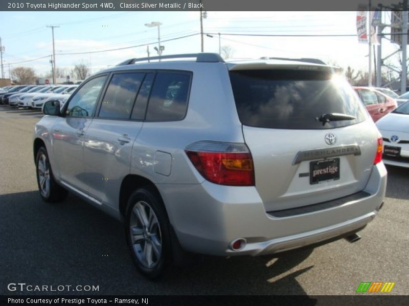 Classic Silver Metallic / Black 2010 Toyota Highlander Sport 4WD