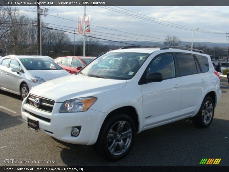 Super White / Dark Charcoal 2010 Toyota RAV4 Sport 4WD