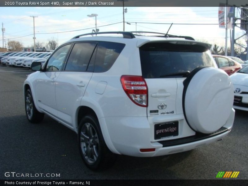 Super White / Dark Charcoal 2010 Toyota RAV4 Sport 4WD