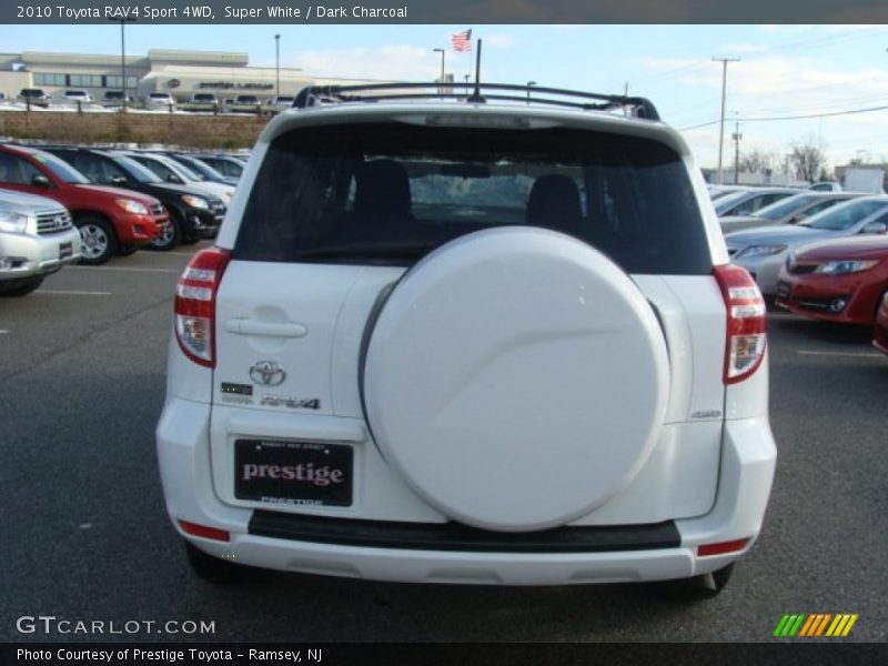 Super White / Dark Charcoal 2010 Toyota RAV4 Sport 4WD