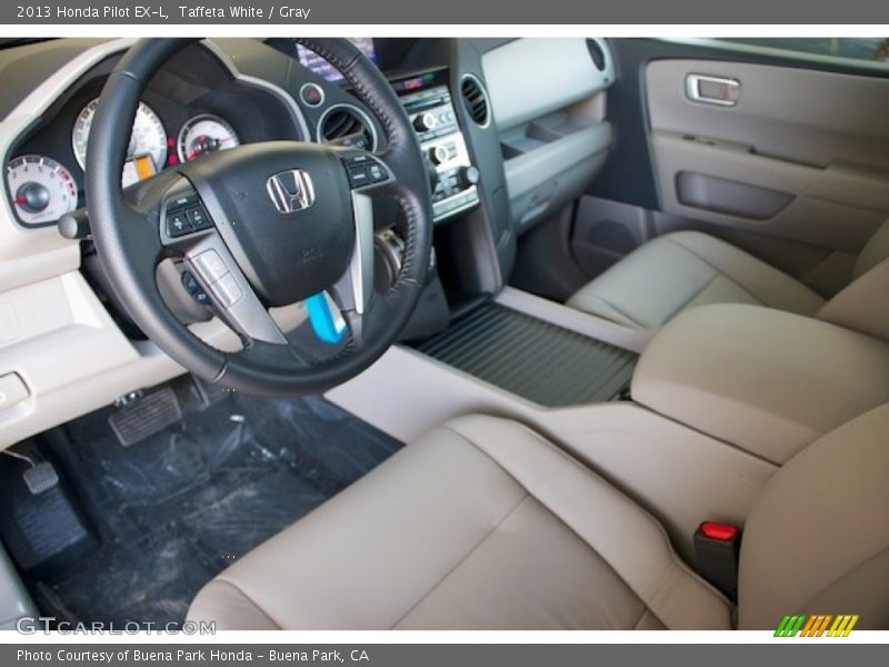 Taffeta White / Gray 2013 Honda Pilot EX-L