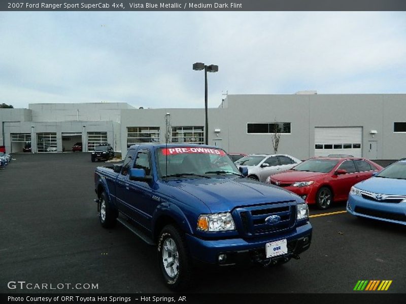 Vista Blue Metallic / Medium Dark Flint 2007 Ford Ranger Sport SuperCab 4x4