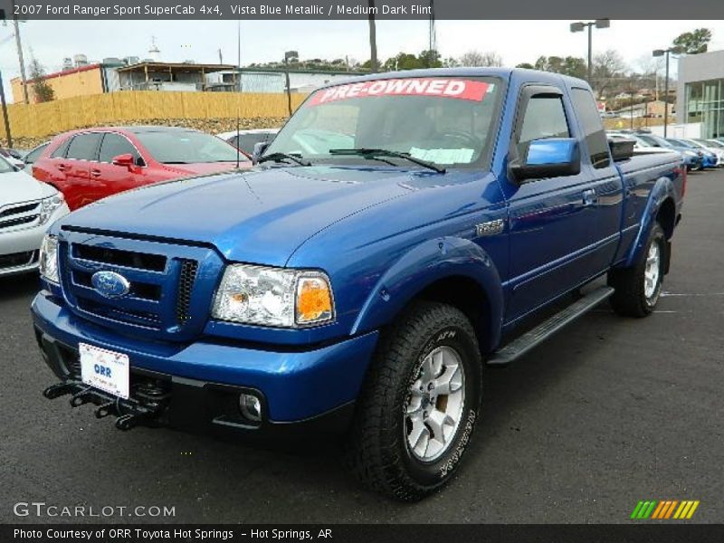 Vista Blue Metallic / Medium Dark Flint 2007 Ford Ranger Sport SuperCab 4x4