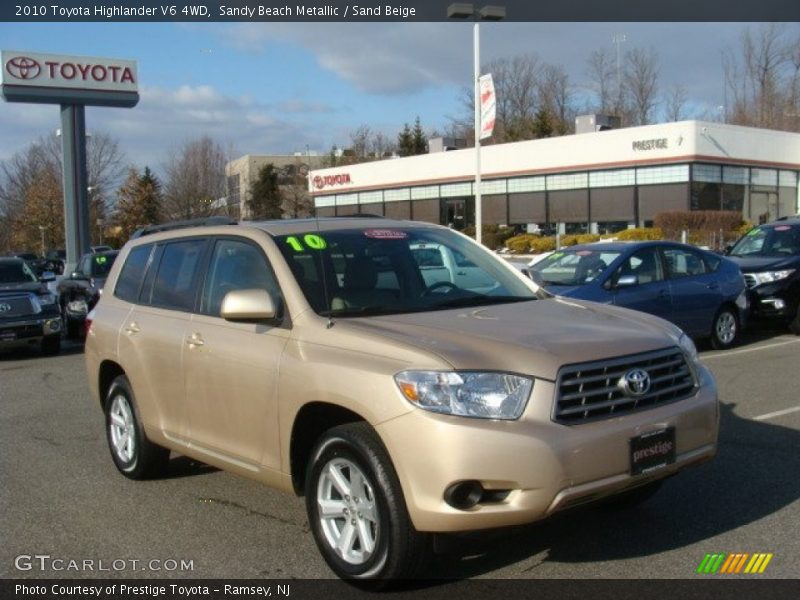 Sandy Beach Metallic / Sand Beige 2010 Toyota Highlander V6 4WD