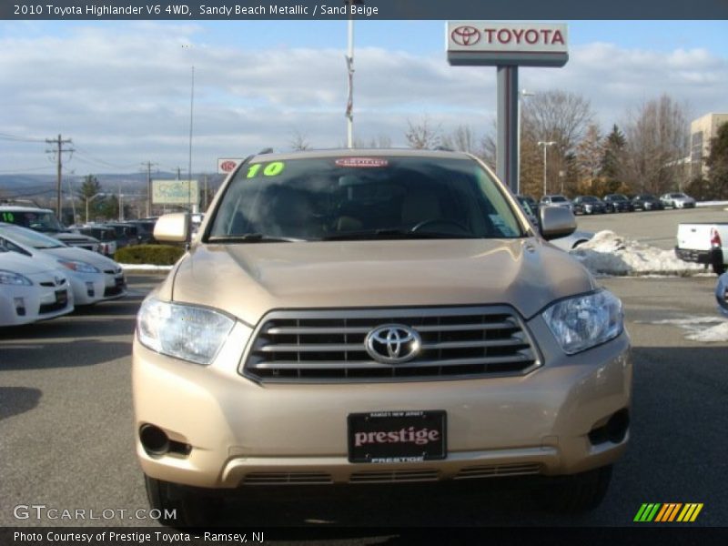 Sandy Beach Metallic / Sand Beige 2010 Toyota Highlander V6 4WD