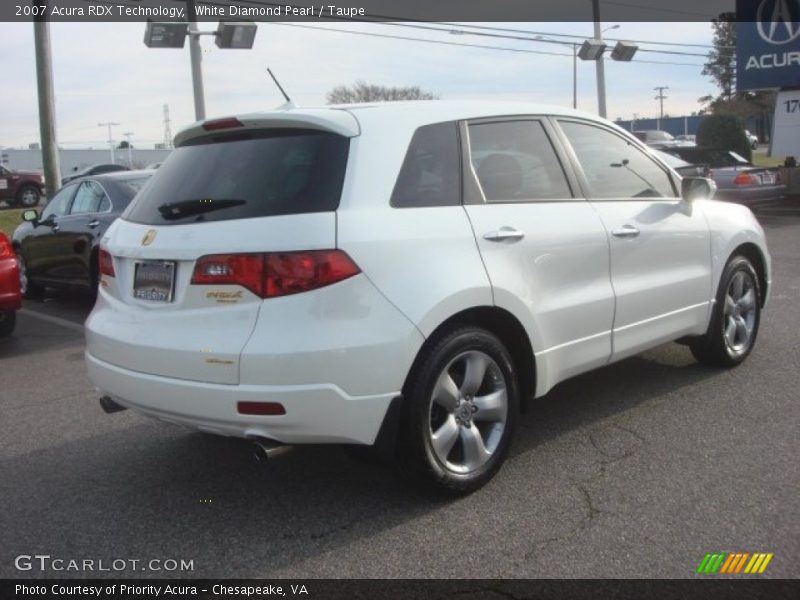 White Diamond Pearl / Taupe 2007 Acura RDX Technology