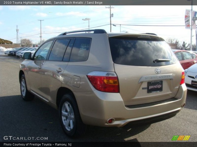 Sandy Beach Metallic / Sand Beige 2010 Toyota Highlander V6 4WD