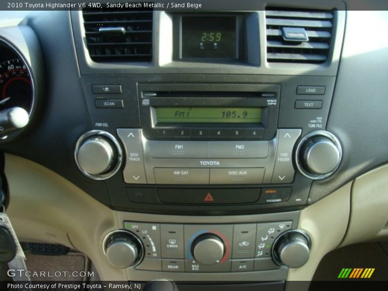 Sandy Beach Metallic / Sand Beige 2010 Toyota Highlander V6 4WD