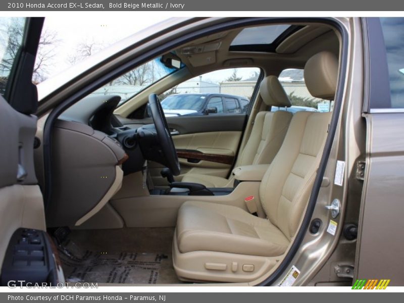 Front Seat of 2010 Accord EX-L Sedan