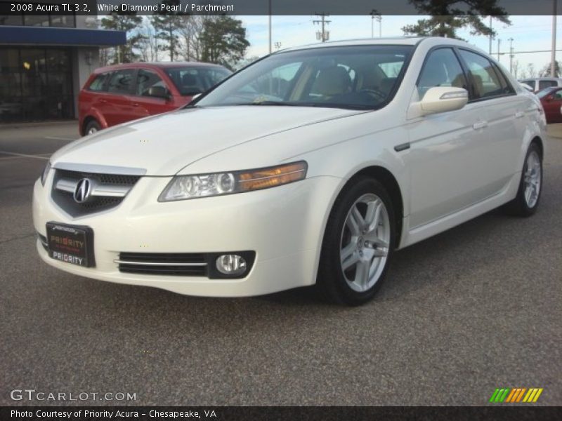White Diamond Pearl / Parchment 2008 Acura TL 3.2
