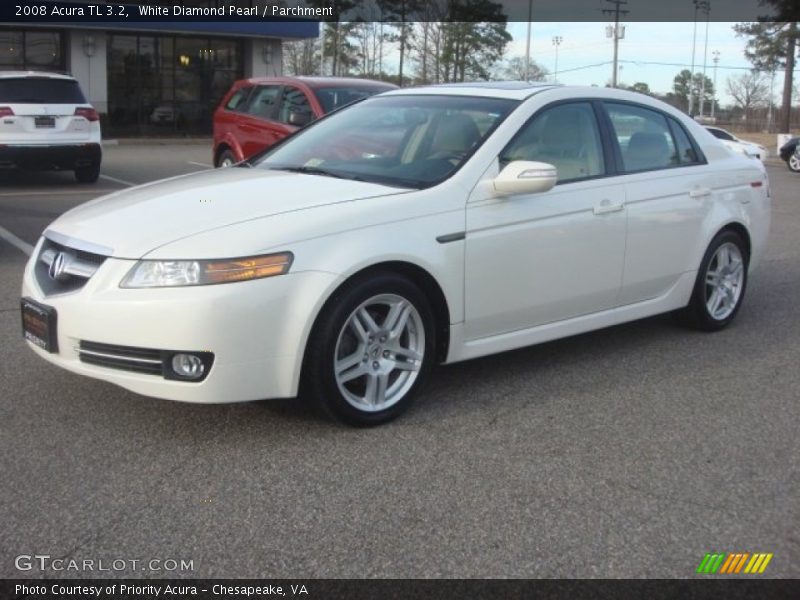 White Diamond Pearl / Parchment 2008 Acura TL 3.2