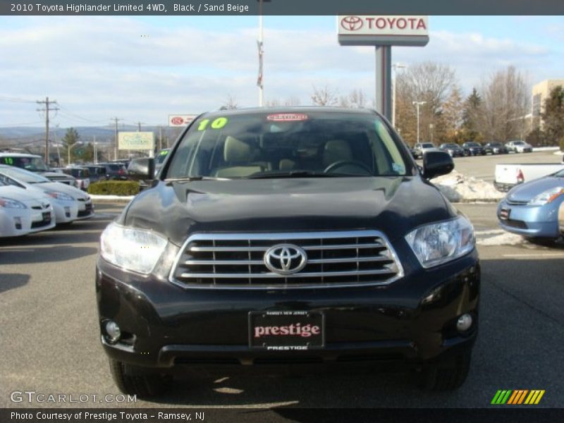 Black / Sand Beige 2010 Toyota Highlander Limited 4WD