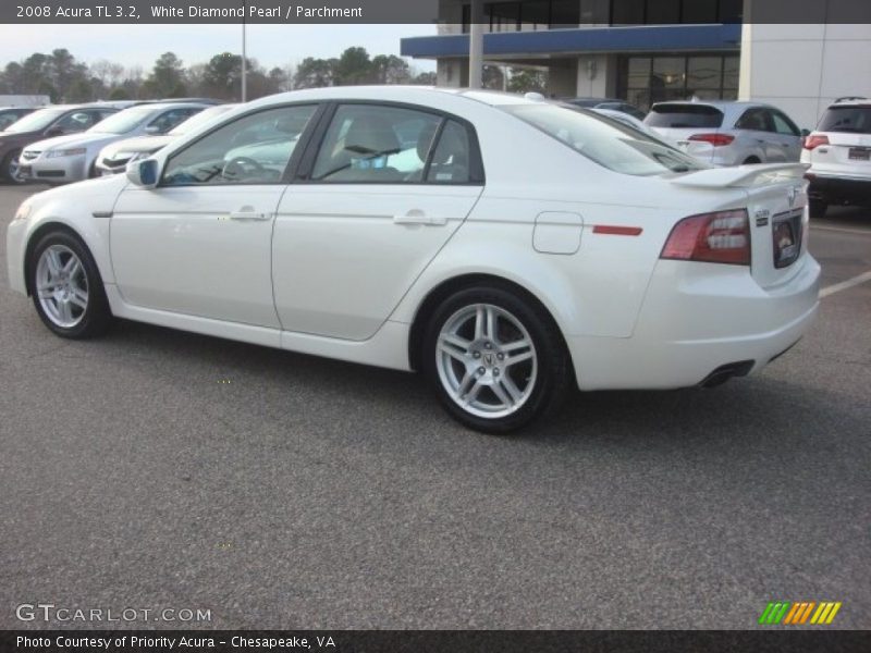 White Diamond Pearl / Parchment 2008 Acura TL 3.2