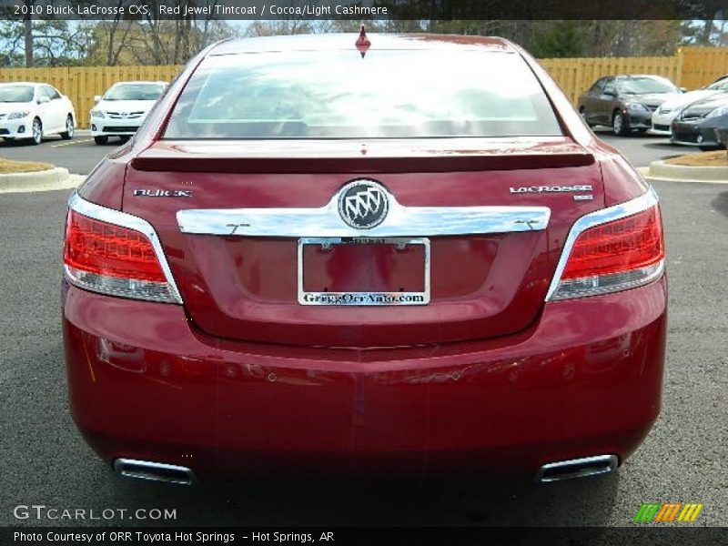 Red Jewel Tintcoat / Cocoa/Light Cashmere 2010 Buick LaCrosse CXS