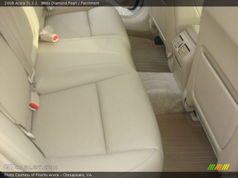 White Diamond Pearl / Parchment 2008 Acura TL 3.2