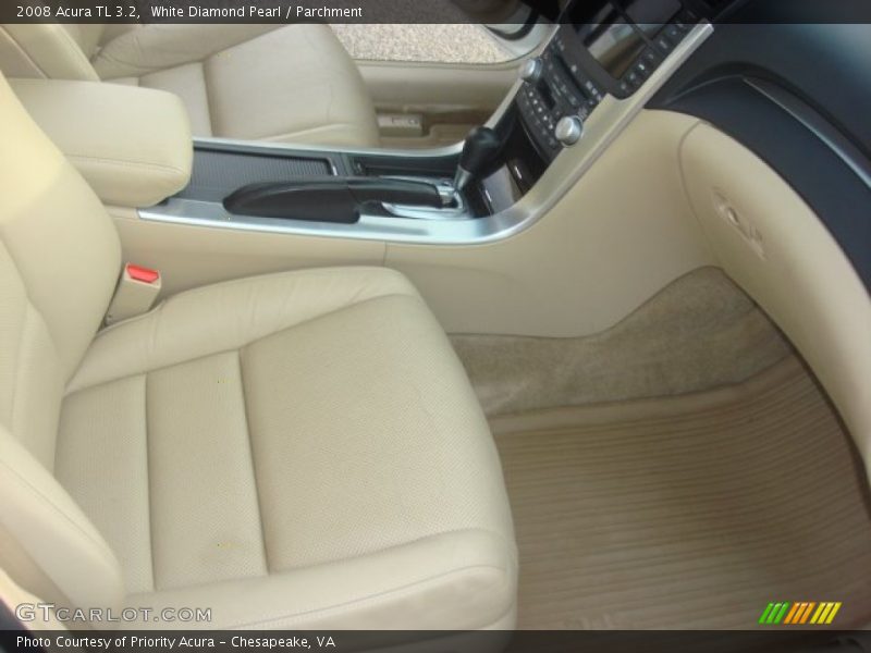 White Diamond Pearl / Parchment 2008 Acura TL 3.2