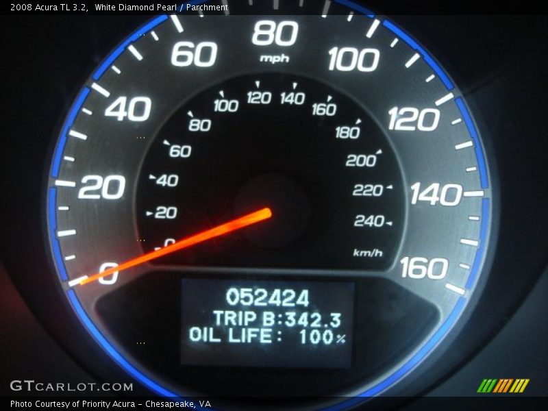White Diamond Pearl / Parchment 2008 Acura TL 3.2