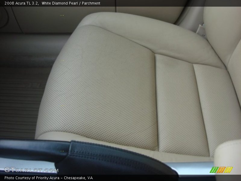 White Diamond Pearl / Parchment 2008 Acura TL 3.2