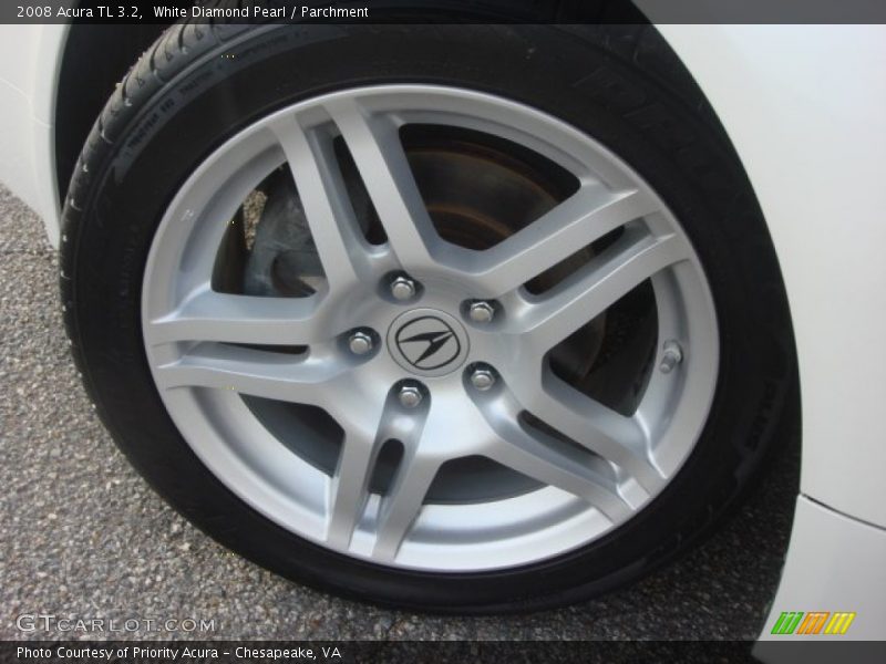 White Diamond Pearl / Parchment 2008 Acura TL 3.2