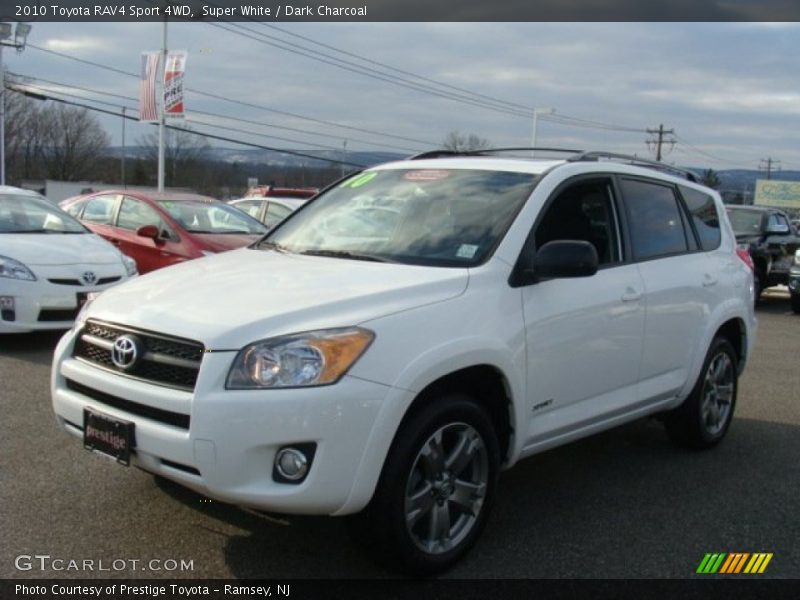 Super White / Dark Charcoal 2010 Toyota RAV4 Sport 4WD