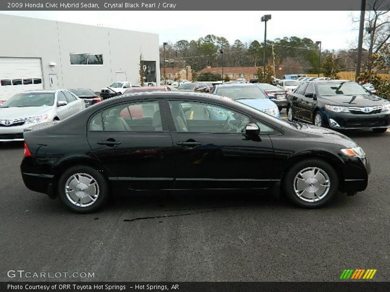 Crystal Black Pearl / Gray 2009 Honda Civic Hybrid Sedan
