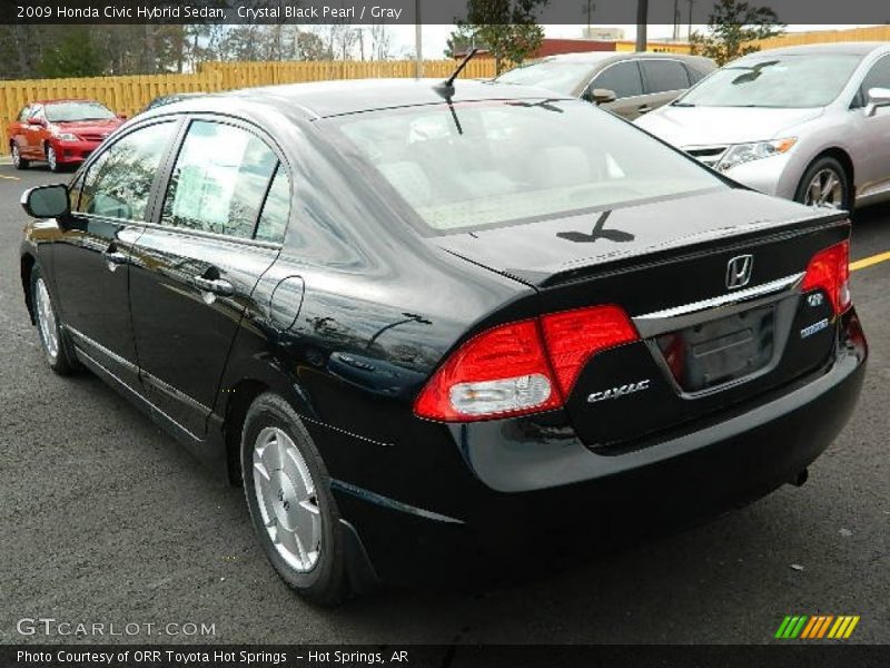 Crystal Black Pearl / Gray 2009 Honda Civic Hybrid Sedan