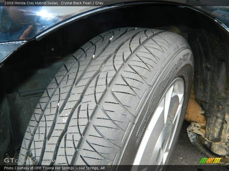 Crystal Black Pearl / Gray 2009 Honda Civic Hybrid Sedan